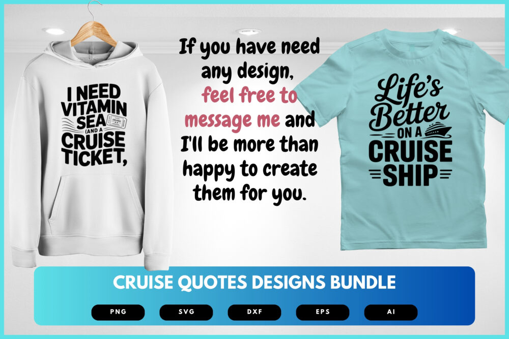 Cruise SVG Bundle | Funny Cruise Quote Clipart, Vacation Cut Files for Cricut & Sublimation - Image 7