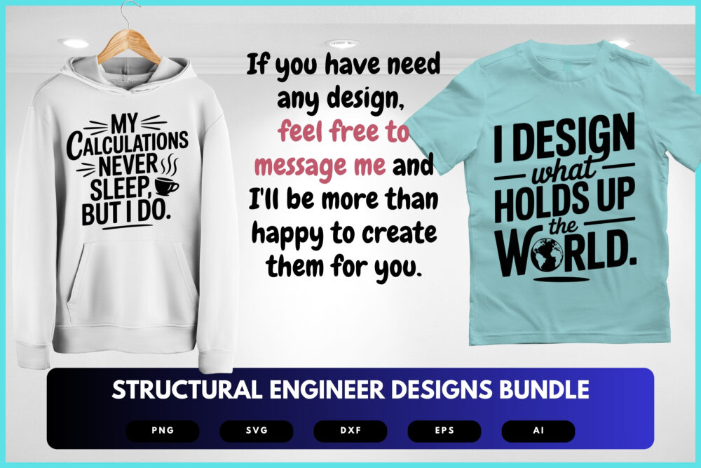 Structural Engineer SVG Bundle | Engineering Clipart, Structural Design Quote Cut Files for Cricut & Sublimation - Image 8