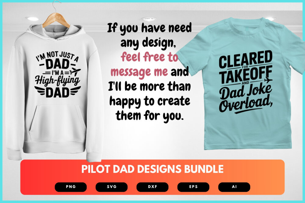 Pilot Dad SVG Bundle | Aviation Clipart, Funny Flying-Themed Silhouette Cut Files for Cricut & Sublimation - Image 8