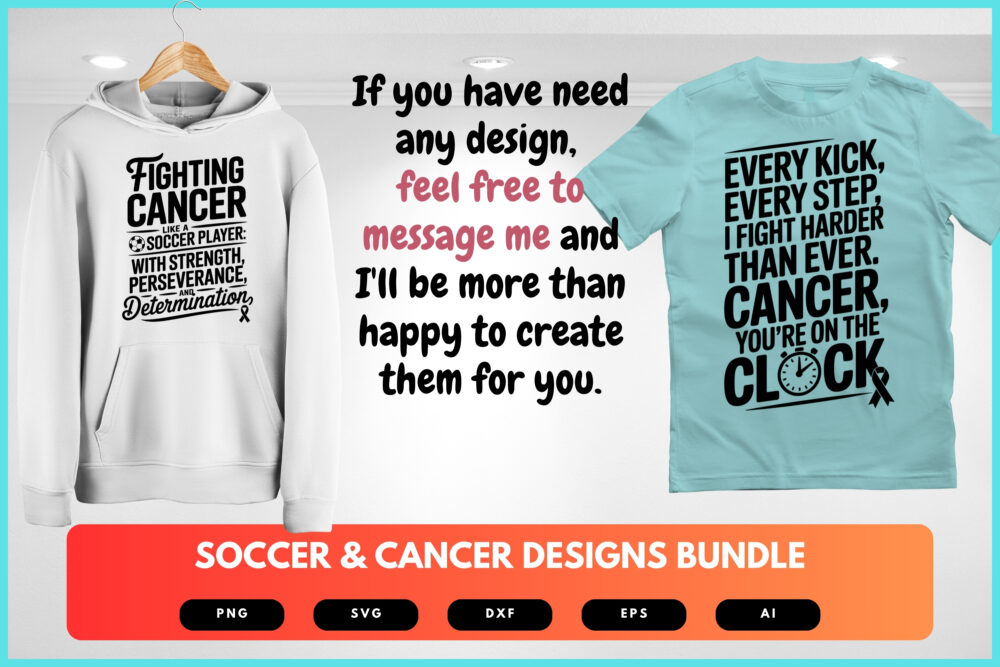 Soccer and Cancer Awareness SVG Bundle | Soccer Support Clipart, Cancer Awareness Cut Files for Cricut & Sublimation - Image 7