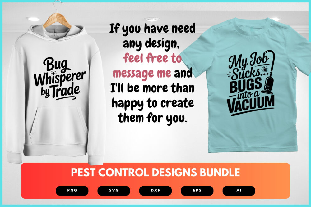 Pest Control SVG Bundle | Exterminator Clipart, Pest Removal Silhouette Cut Files for Cricut & Sublimation - Image 8