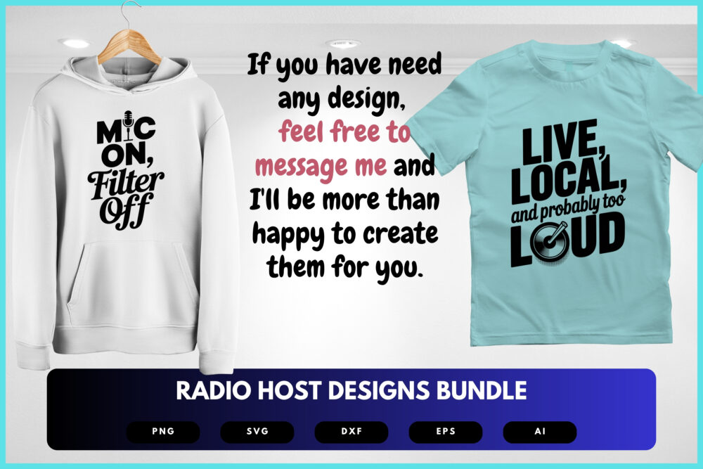 Radio Host SVG Bundle | Broadcasting Clipart, Podcast Silhouette Cut Files for Cricut & Sublimation - Image 8