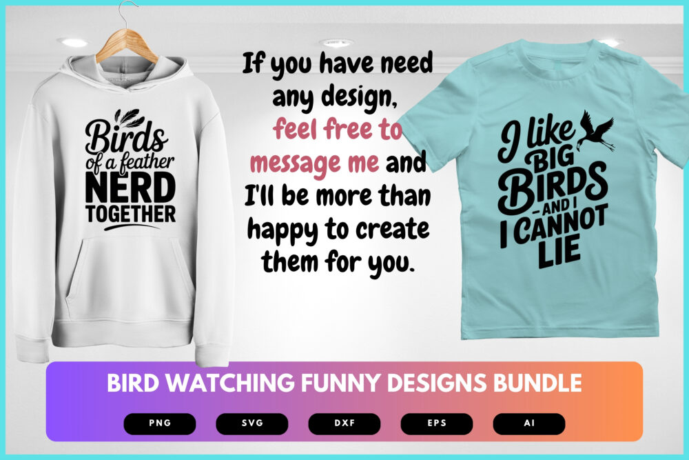 Bird Watching SVG Bundle | Funny Birdwatcher Clipart , Silhouette Cut Files for Cricut & Sublimation - Image 8