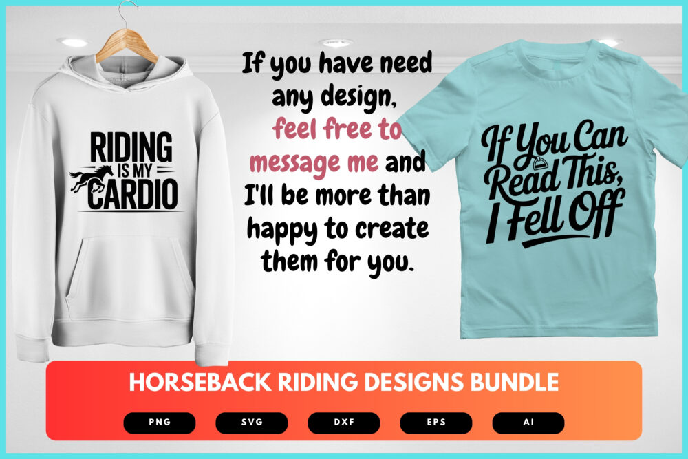 Horseback Riding SVG Bundle | Equestrian Quotes , Horse Rider Cut Files for Cricut & Sublimation - Image 8
