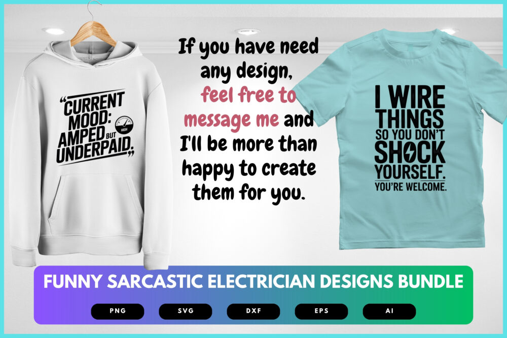 Electrician SVG Bundle | Funny Electrical Quotes, Sarcastic Cut Files for Cricut & Sublimation - Image 8