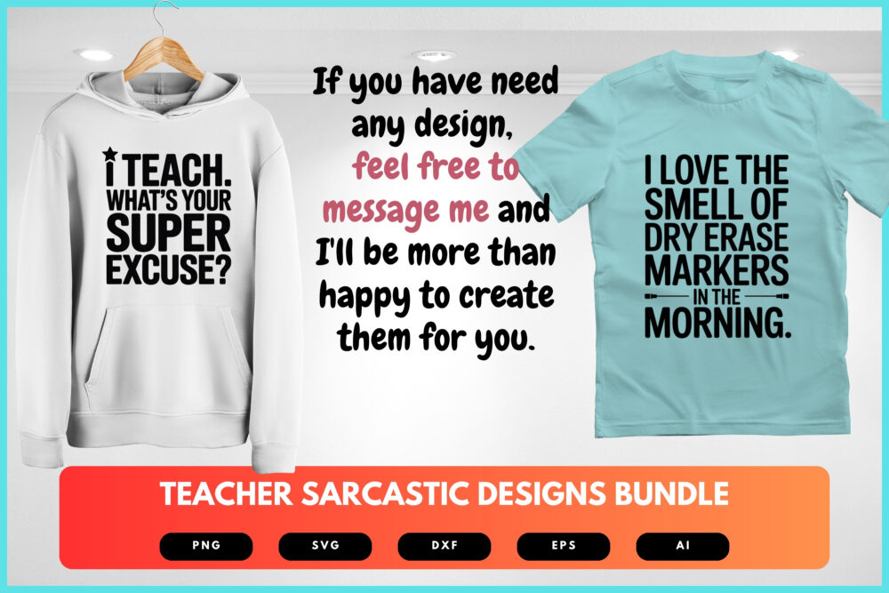 Teacher SVG Bundle | Sarcastic Teacher Quotes, Funny Educator Cut Files for Cricut & Sublimation - Image 8