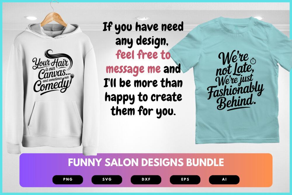Funny Salon SVG Bundle | Hair Stylist Clipart, Beauty Quote Cut Files for Cricut & Sublimation - Image 8