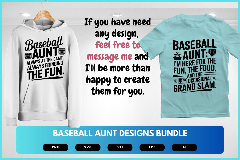 Baseball Aunt SVG Bundle | Sports Quotes, Baseball Clipart, Game Day Designs for Cricut & Sublimation Cut Files - Image 7