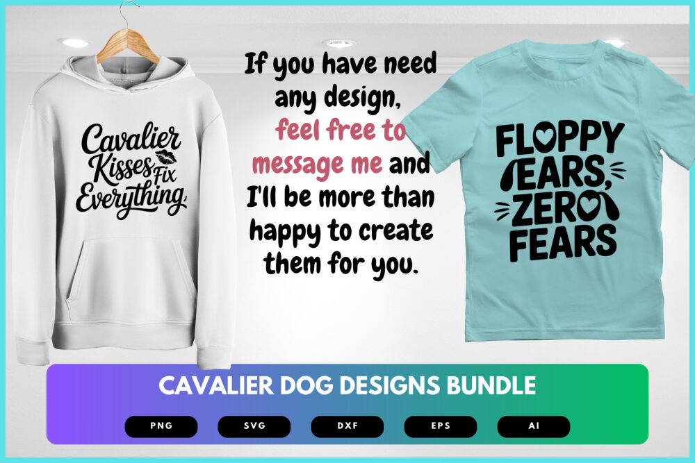 Cavalier King Charles Spaniel SVG Bundle | Dog Clipart, Cute Pet Silhouette Cut Files for Cricut & Sublimation - Image 8