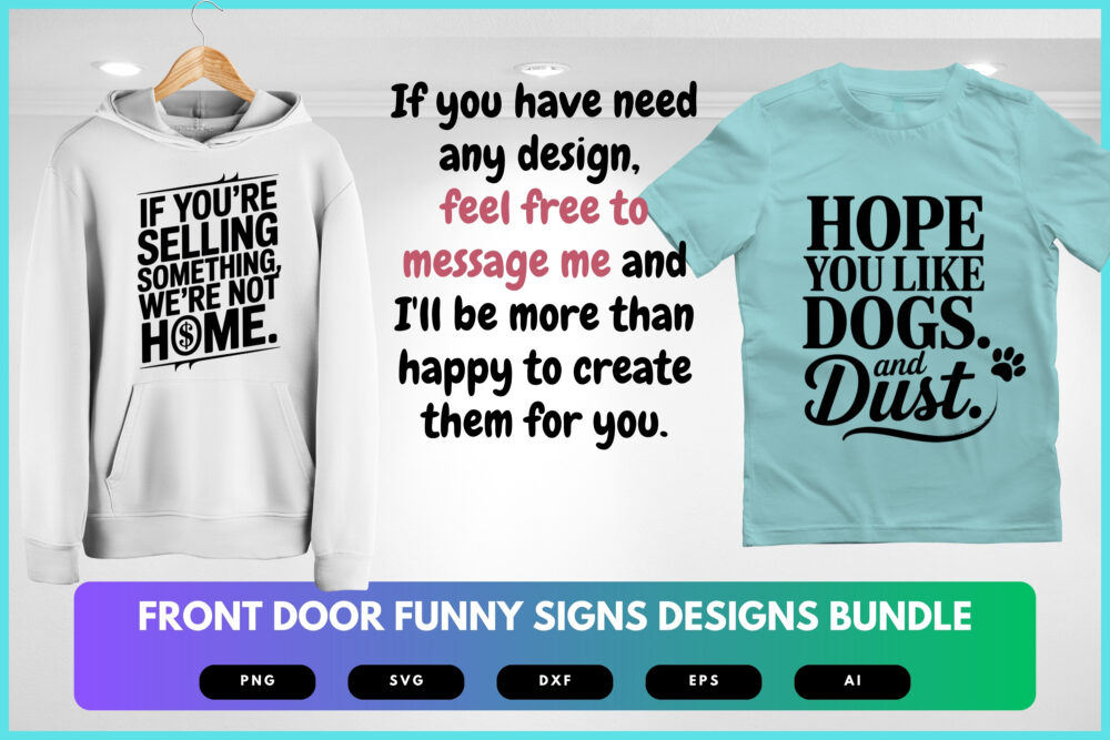 Front Door Sign SVG Bundle | Funny Welcome Quote Cut Files for Cricut, Porch Entryway Decor Clipart Designs - Image 8