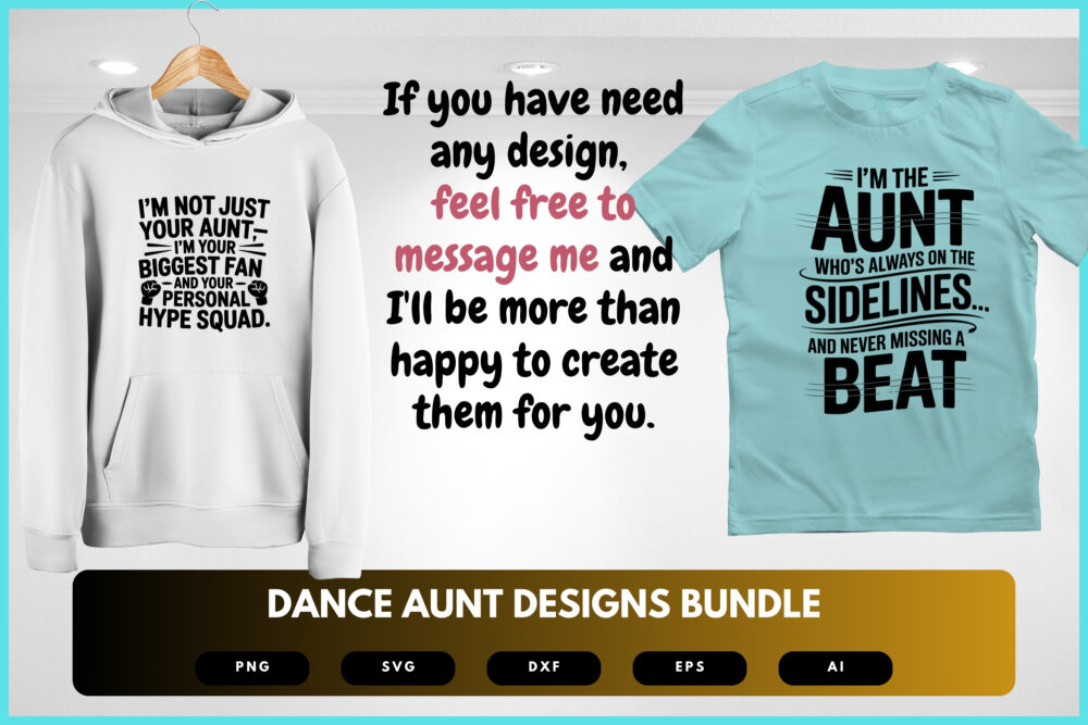 Dance Aunt SVG Bundle | Ballet and Jazz Quotes, Dance Mom Life Clipart and Studio Cut Files for Cricut & Sublimation - Image 7