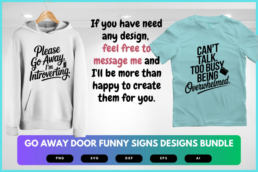 Go Away Door SVG Bundle | Funny Door Signs Cut Files for Cricut, Sublimation & Home Decor - Image 8