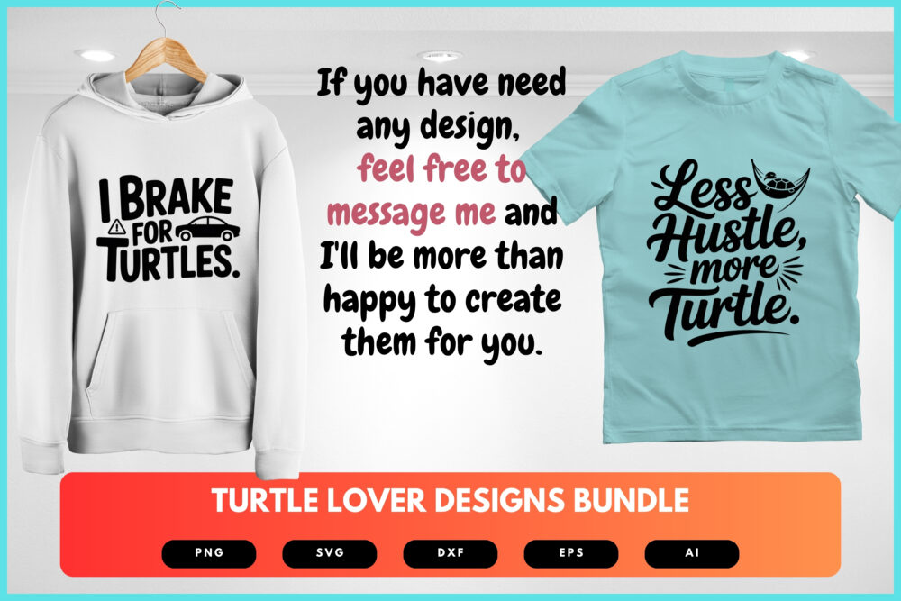 Turtle Lover SVG Bundle | Sea Turtle , Ocean Animal Cut Files for Cricut, Sublimation & Decor - Image 7