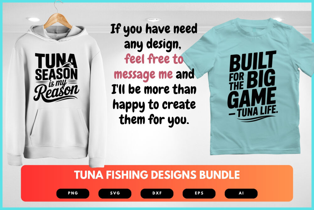 Tuna Fishing SVG Bundle | Deep Sea Angler , Offshore Fishing Cut Files for Cricut, Sublimation & Apparel - Image 7
