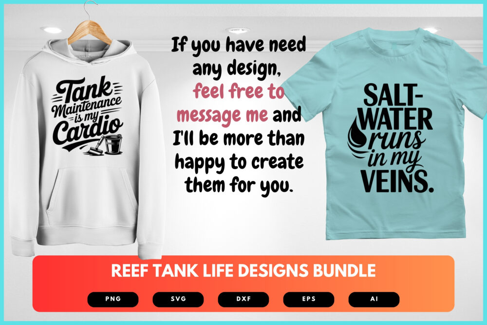 Reef Tank Life SVG Bundle | Saltwater Aquarium Hobby Cut Files for Cricut, Sublimation & Aquarist Apparel - Image 8