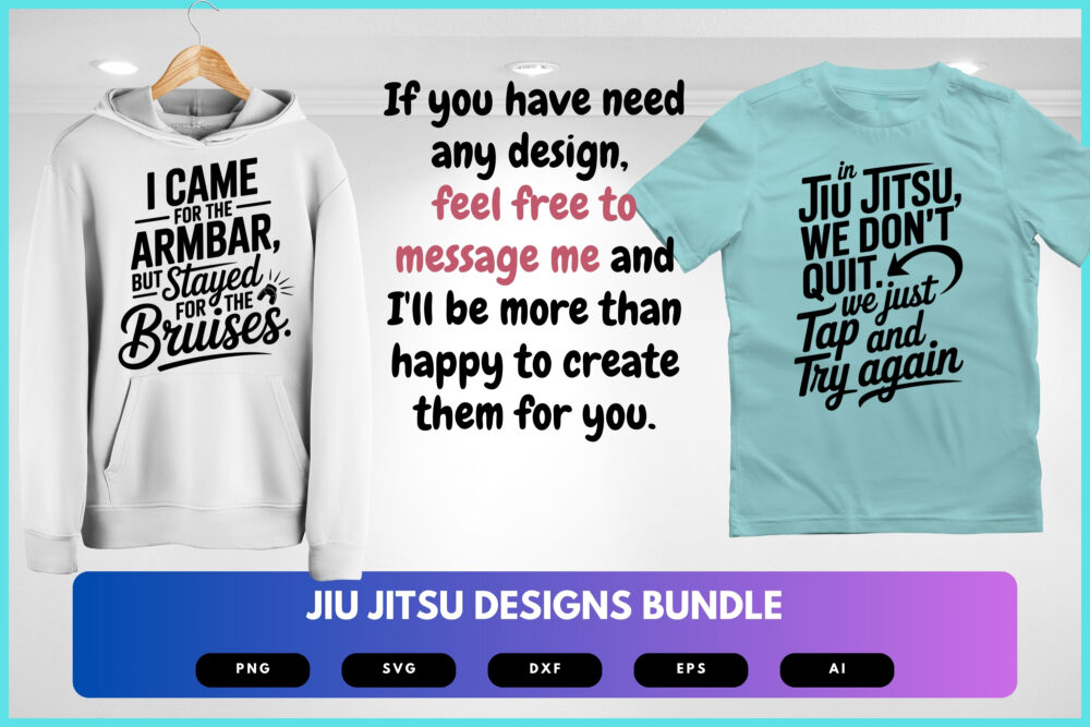 Jiu Jitsu SVG Bundle | Martial Arts Quotes, BJJ Clipart and Grappling Cut Files for Cricut & Sublimation - Image 7