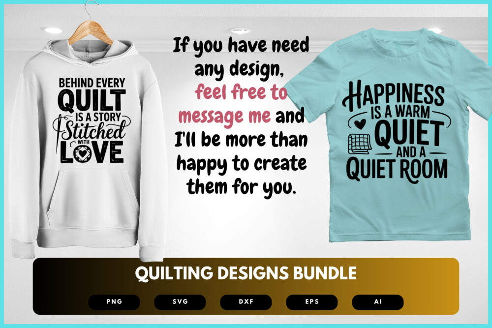 Quilting SVG Bundle | Funny Sewing Quotes, Quilt Block Clipart and Crafter Cut Files for Cricut & Sublimation - Image 7