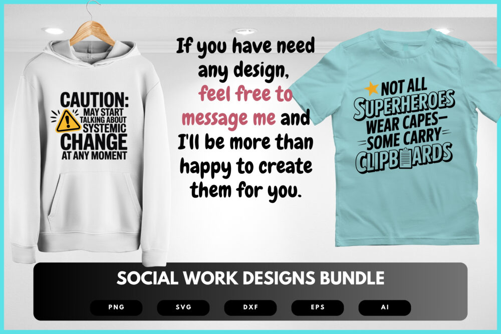 Social Work SVG Bundle | Empowering Quotes, Therapist Clipart and Mental Health Cut Files for Cricut & Sublimation - Image 7