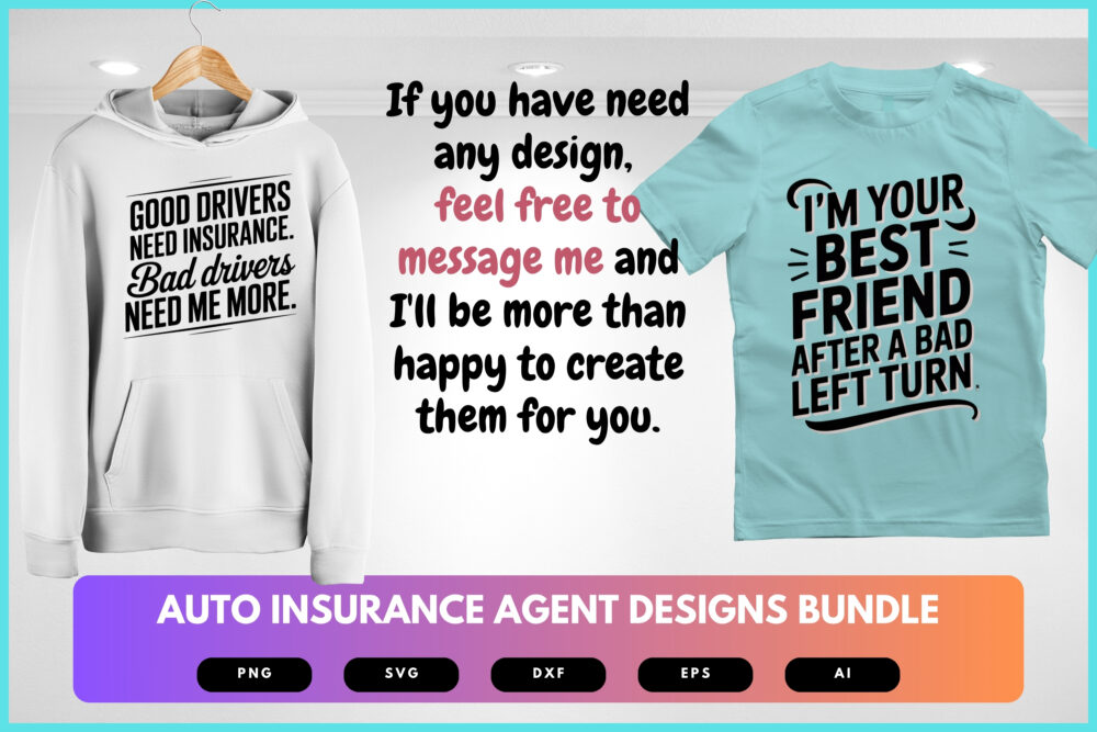 Auto Insurance Agent SVG Bundle | Insurance Quote Clipart, Agent Silhouette Cut Files for Cricut & Sublimation - Image 7