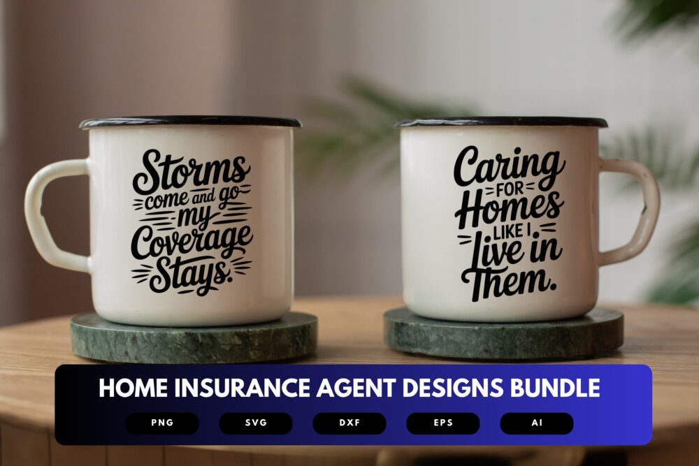 Home Insurance Agent SVG Bundle | Real Estate and Coverage Clipart, Policy Quote Cut Files for Cricut & Sublimation - Image 6