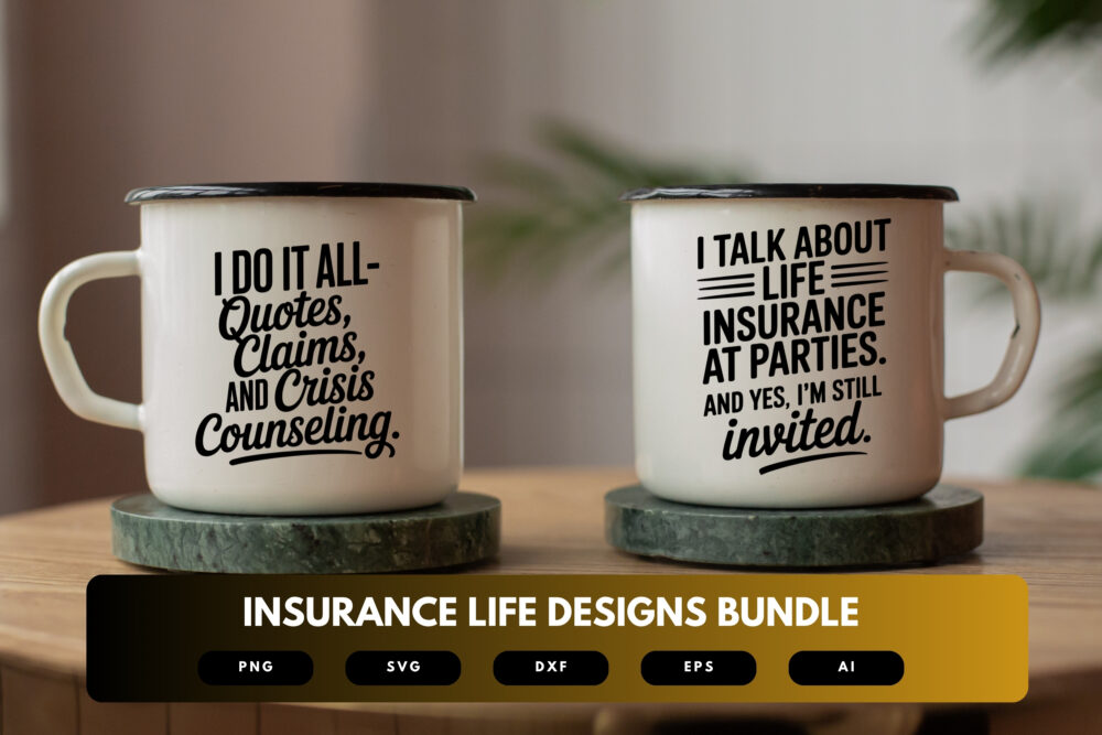 Insurance Life SVG Bundle | Life Insurance Agent Clipart, Motivational Quote Cut Files for Cricut & Sublimation - Image 6