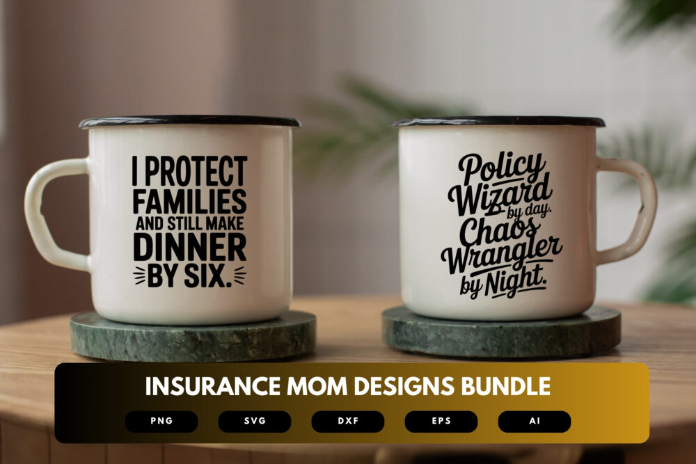 Insurance Mom SVG Bundle | Funny Insurance Agent Quotes, Mom Life Cut Files for Cricut & Sublimation - Image 6