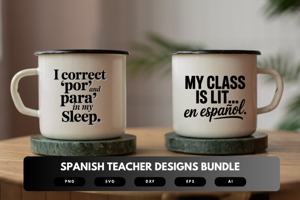 Spanish Teacher SVG Bundle | Bilingual Classroom Quotes, Language Cut Files for Cricut & Sublimation - Image 6
