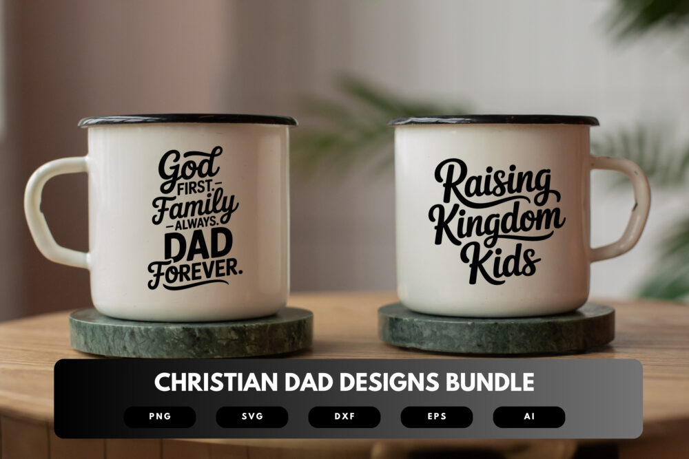Christian Dad SVG Bundle | Faith-Based Dad Quotes, Religious Silhouette Cut Files for Cricut & Sublimation - Image 7