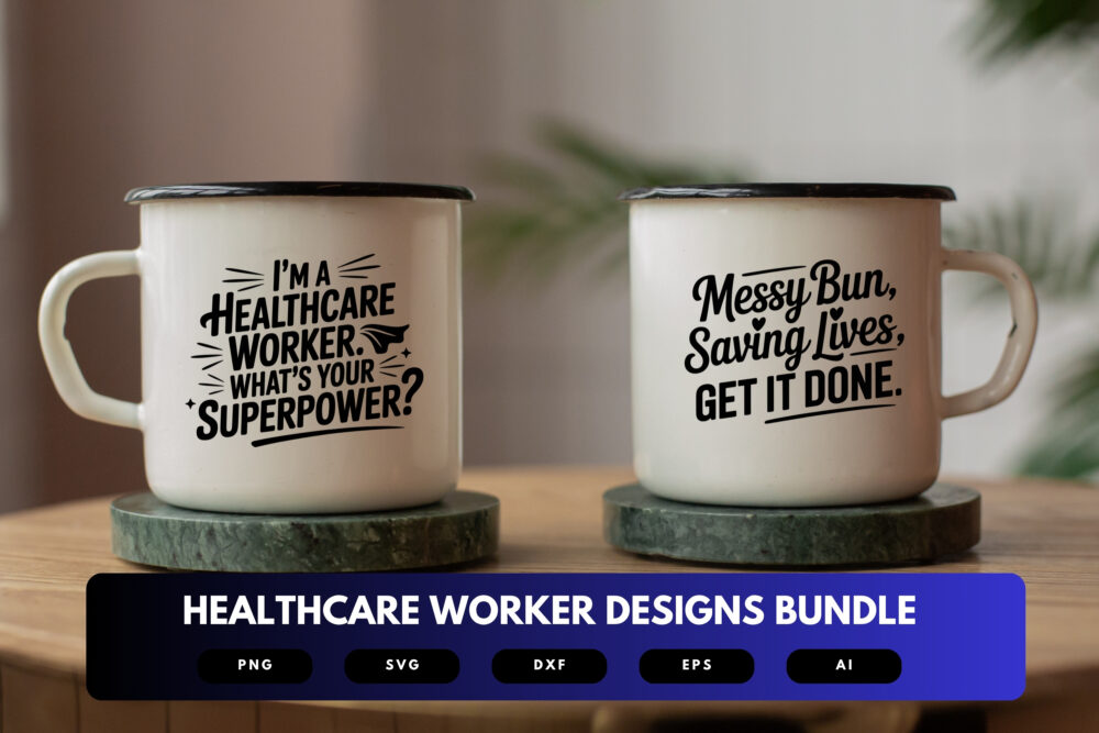 Healthcare Worker SVG Bundle | Medical Quotes , Nurse Doctor Cut Files for Cricut & Sublimation - Image 7