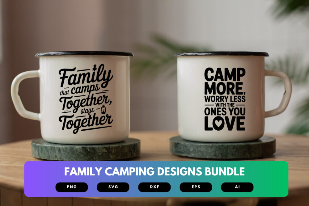 Family Camping SVG Bundle | Campfire Quotes, Outdoor Adventure Cut Files for Cricut, Silhouette & Sublimation - Image 7