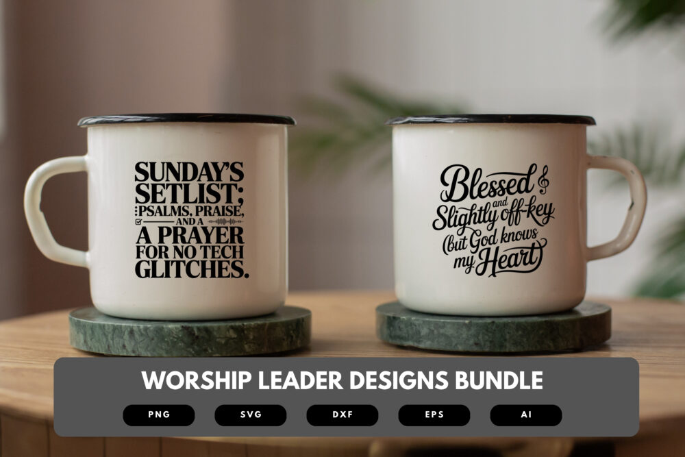 Worship Leader SVG Bundle | Faith Quotes for Church, Cricut Cut Files, Sublimation & DIY Crafts - Image 6