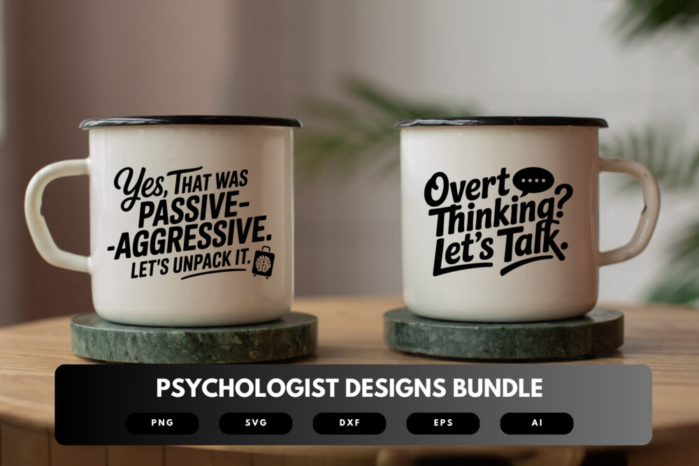 Psychologist SVG Bundle | Therapy Quotes, Mental Health Clipart , Silhouette Cut Files for Cricut & Sublimation - Image 7