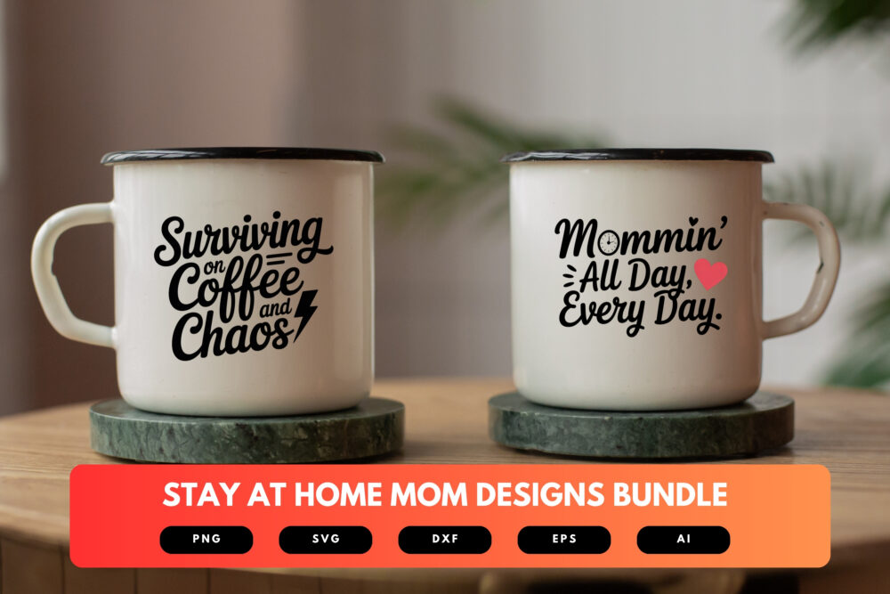 Stay-at-Home Mom SVG Bundle | Funny Mom Life Quotes, Parenting Clipart , Silhouette Cut Files for Cricut & Sublimation - Image 7