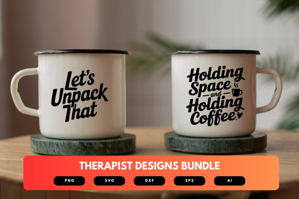 Therapist SVG Bundle | Mental Health Quotes, Counseling Clipart , Silhouette Cut Files for Cricut & Sublimation - Image 7