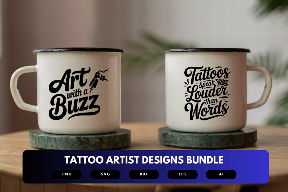 Tattoo Artist SVG Bundle | Ink , Tattoo Clipart, Artist Quote Cut Files for Cricut & Sublimation - Image 7