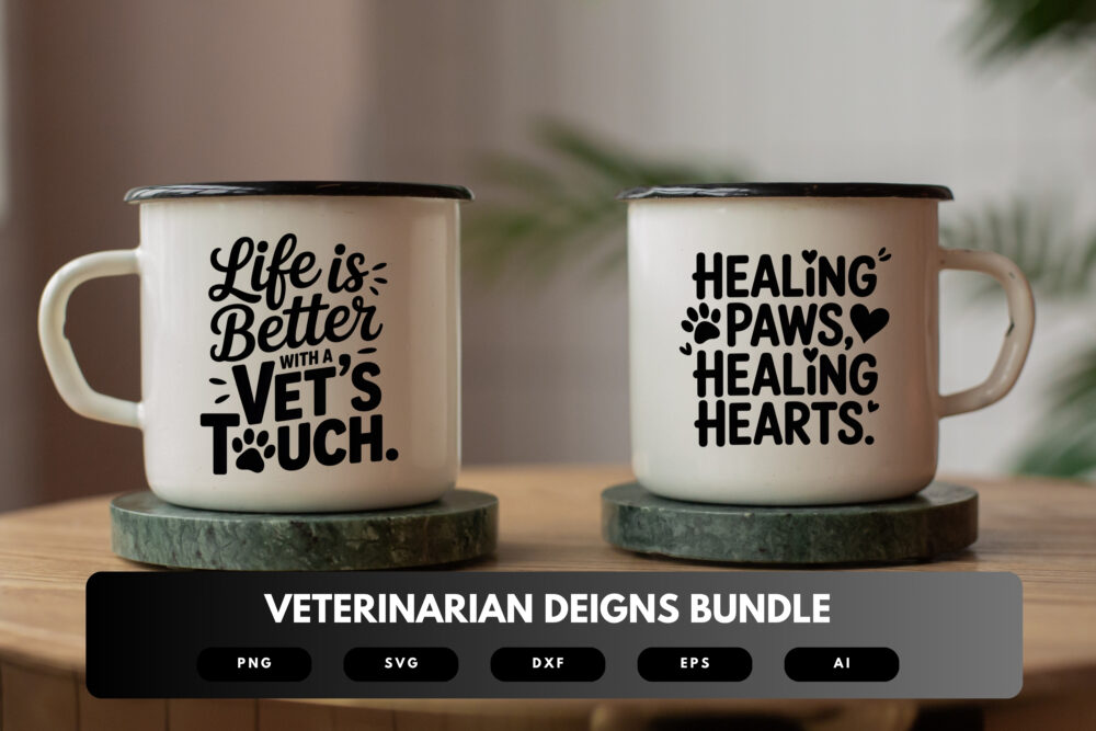 Veterinarian SVG Bundle | Animal Care Clipart, Vet Life Quote Cut Files for Cricut & Sublimation - Image 7