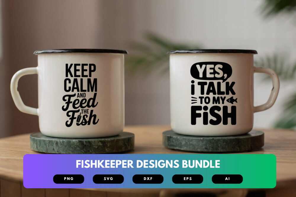Fishkeeper SVG Bundle | Aquarium Hobby Clipart, Aquascaping Silhouette Cut Files for Cricut & Sublimation - Image 7