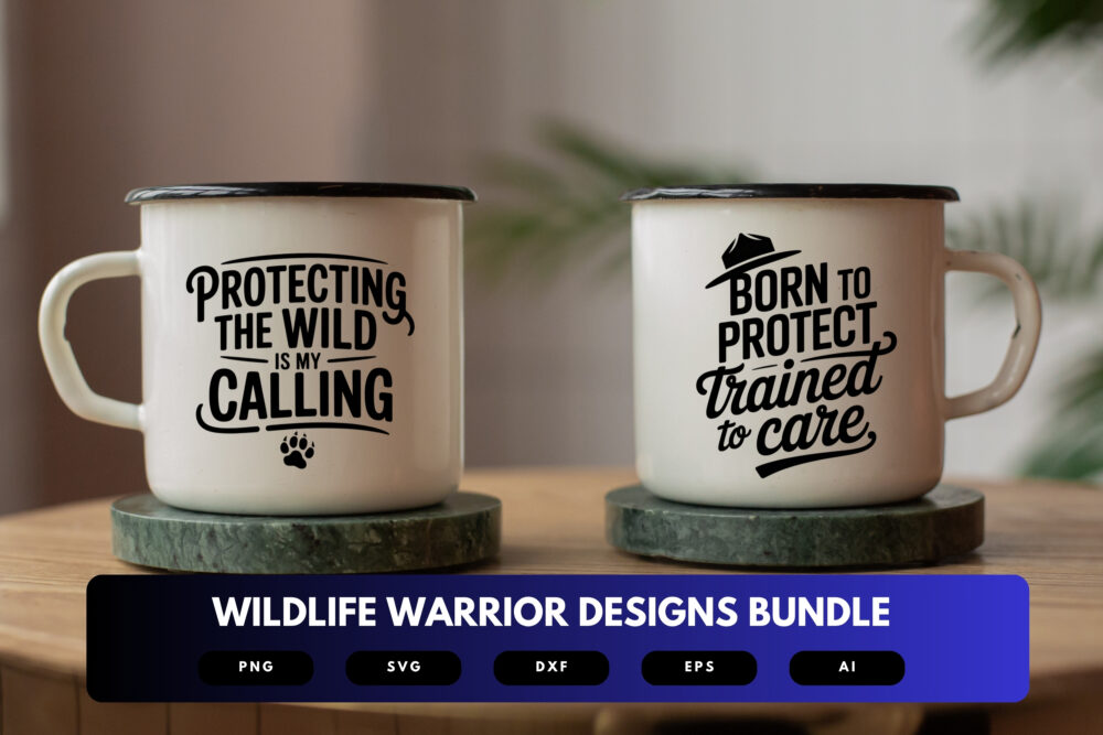 Wildlife Warrior SVG Bundle | Animal Conservation Clipart, Nature Defender Silhouette Cut Files for Cricut & Sublimation - Image 7
