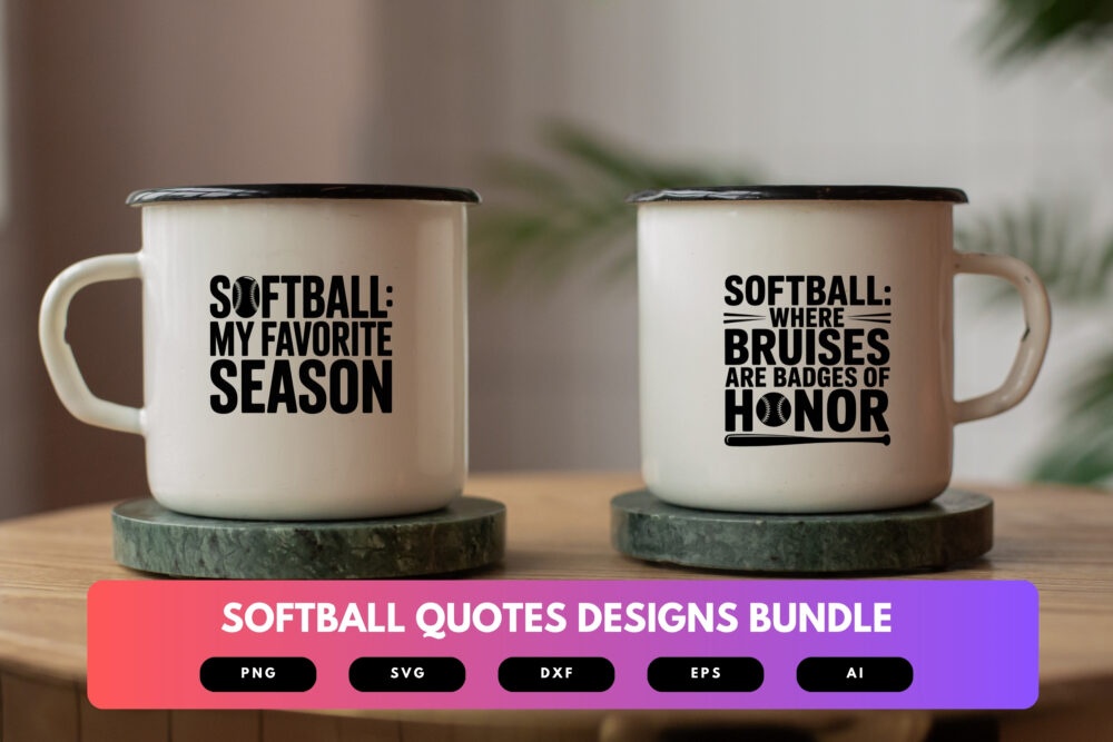 Softball SVG Bundle | Motivational Funny Softball Quotes Cut Files for Cricut, Sublimation & DIY Crafts - Image 6