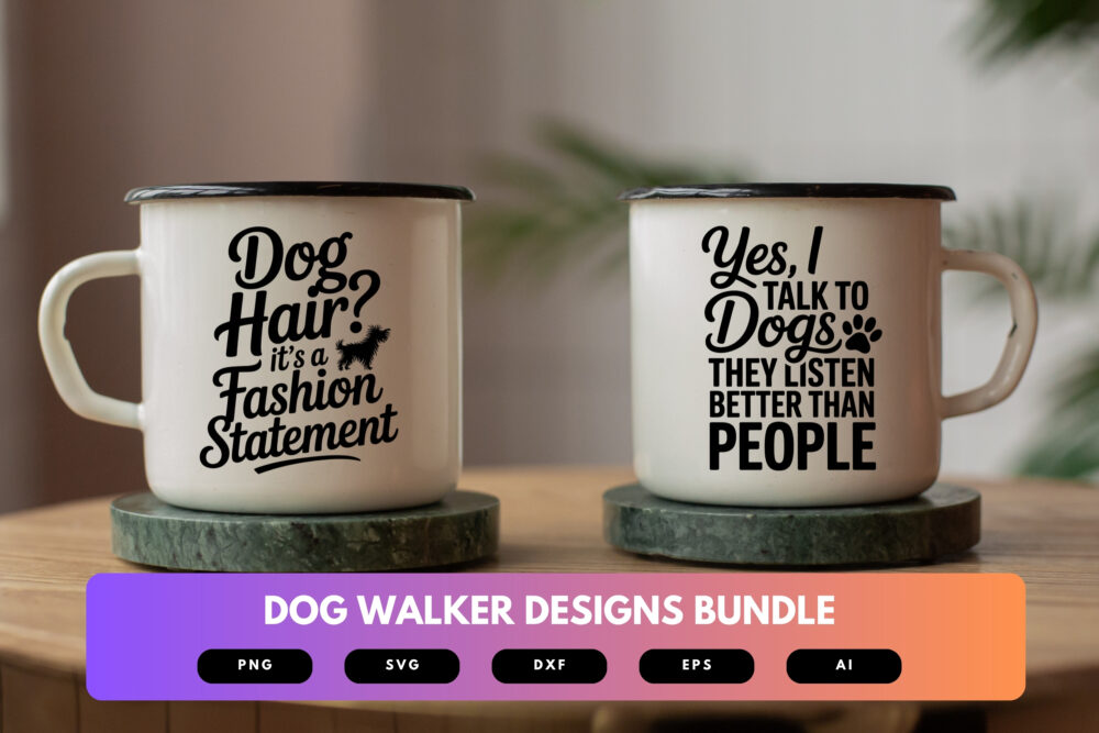 Dog Walker SVG Bundle | Pet Sitting Clipart, Funny Dog Lover Cut Files for Cricut & Sublimation Projects - Image 7