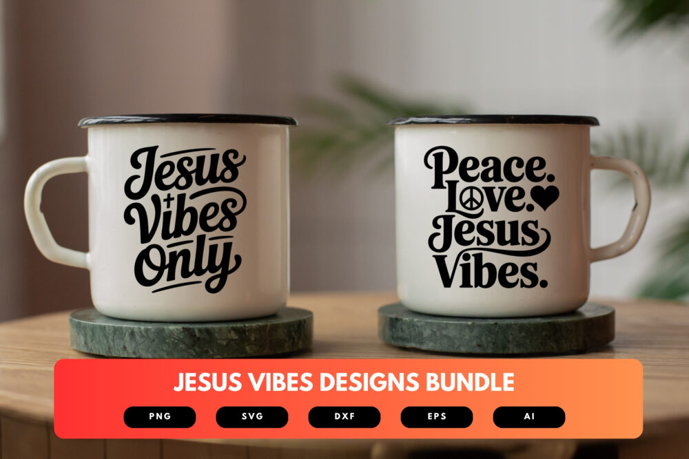 Jesus Vibes SVG Bundle | Trendy Christian Quotes , Faith-Based Cut Files for Cricut, Sublimation & DIY Crafts - Image 7