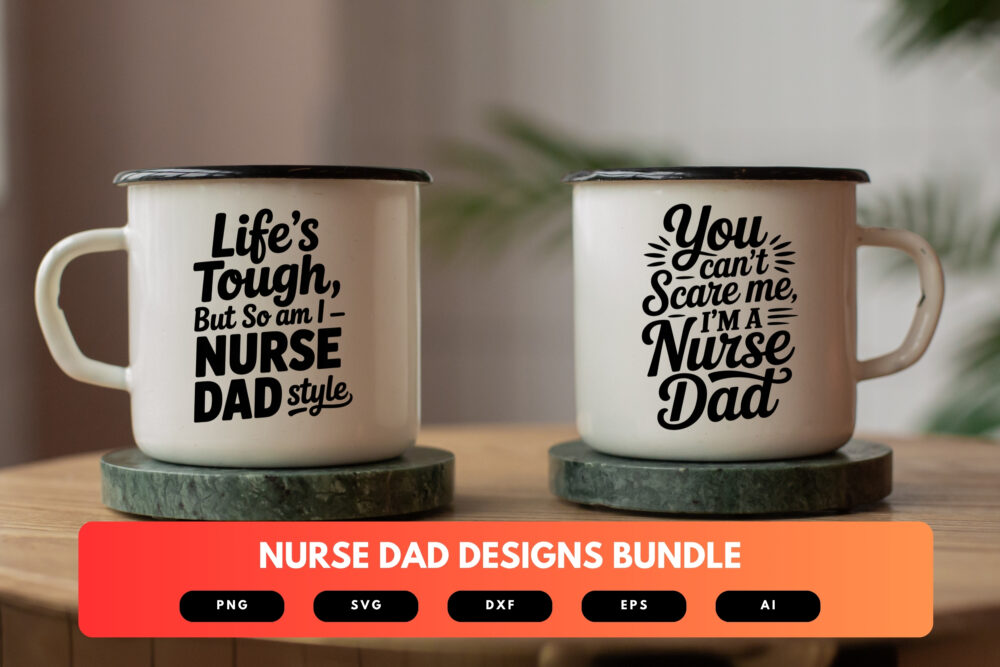 Nurse Dad SVG Bundle | Healthcare Clipart, Medical Silhouette Cut Files for Cricut & Sublimation - Image 7