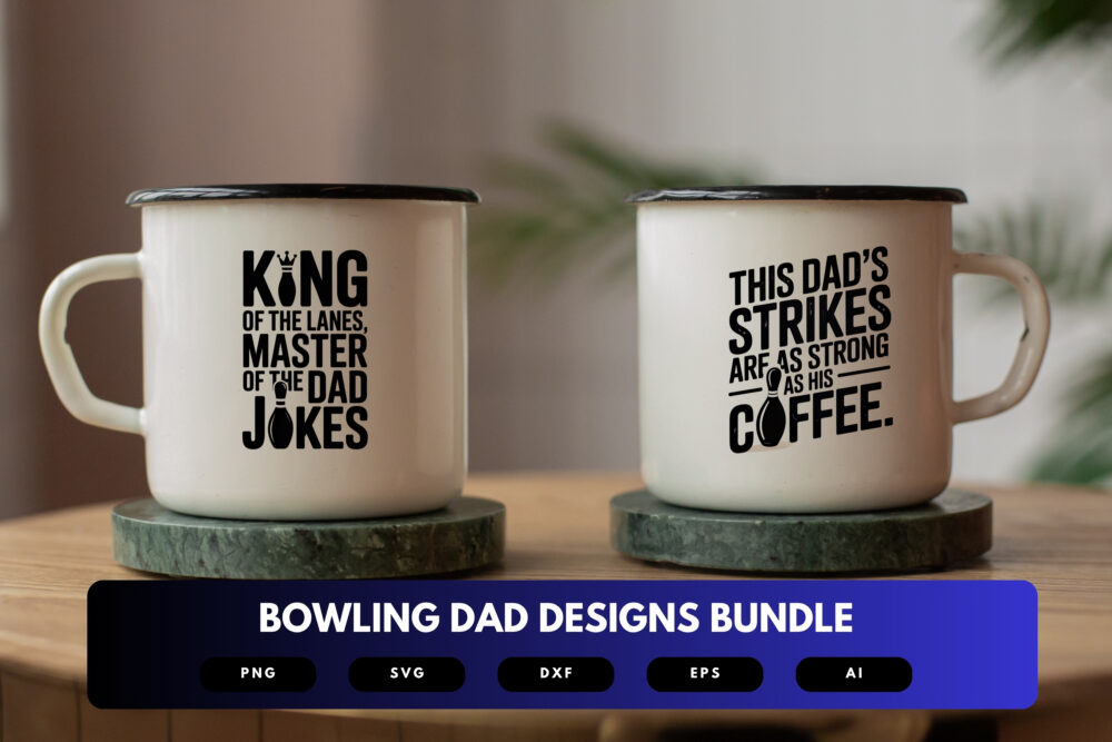 Bowling Dad SVG Bundle | Funny Bowling Clipart, Sports Silhouette Cut Files for Cricut & Sublimation - Image 6