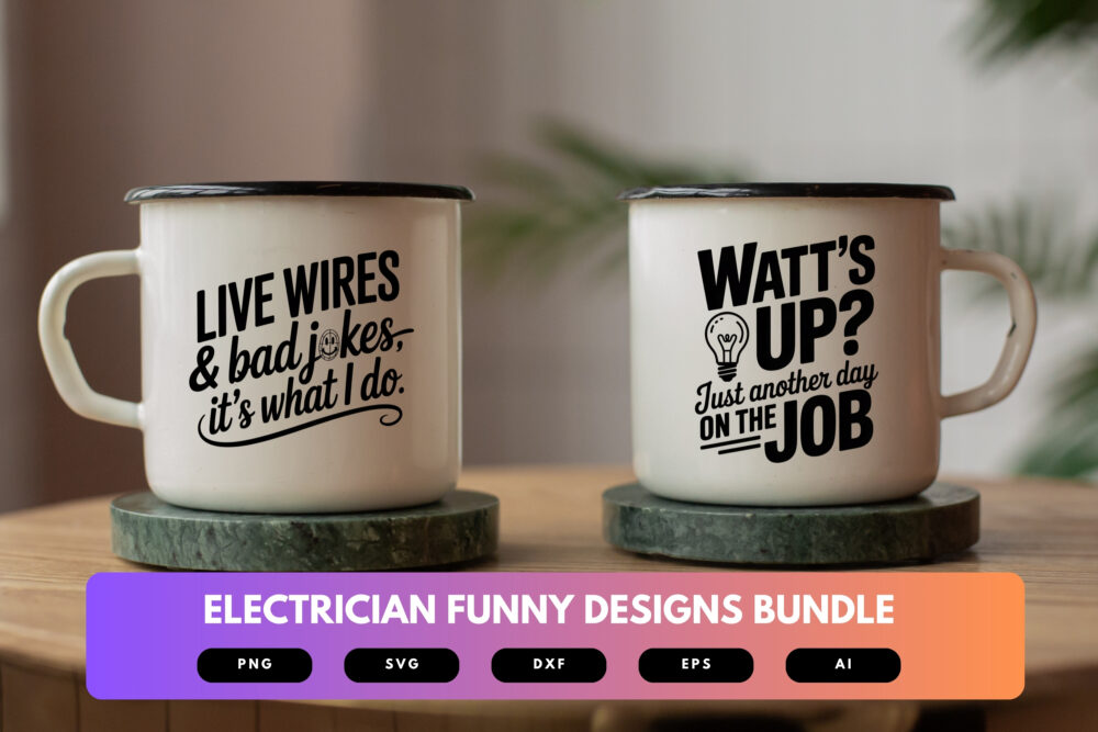 Electrician SVG Bundle | Funny Electrical Quotes , Tools Clipart for Cricut, Sublimation & T-Shirts - Image 7