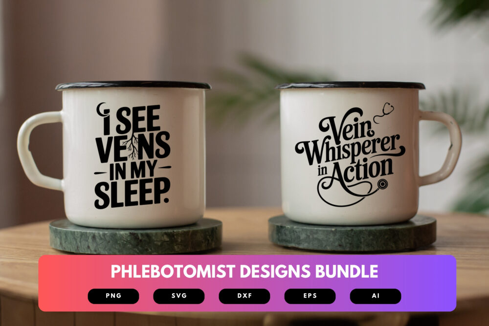 Phlebotomist SVG Bundle | Blood Draw Medical Clipart, Healthcare Cut Files for Cricut & Sublimation - Image 7