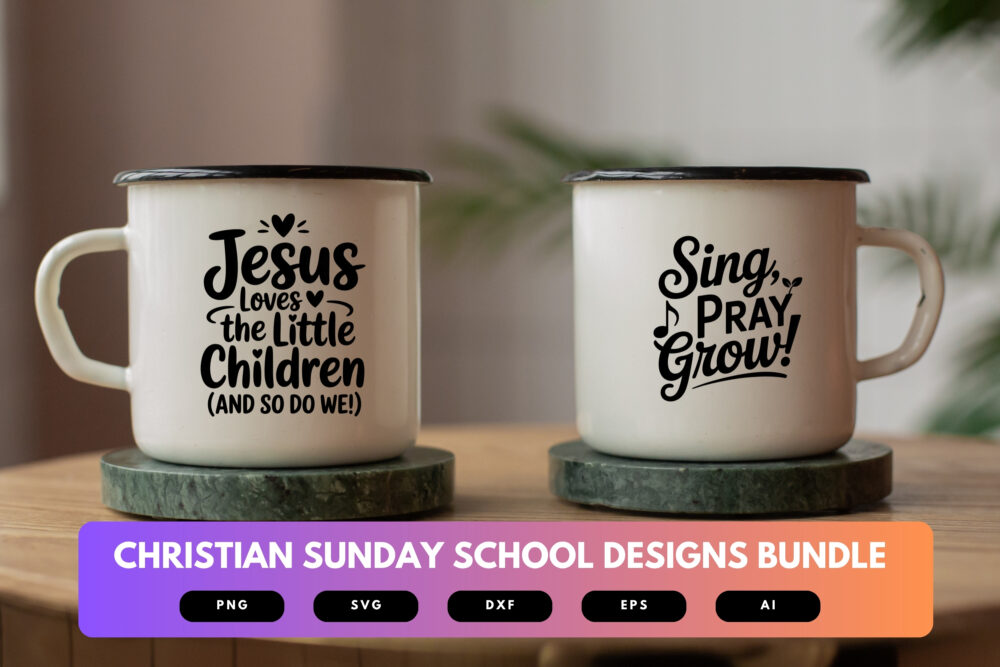 Christian Sunday School SVG Bundle | Bible Lesson Clipart, Faith Cut Files for Cricut & Sublimation - Image 6