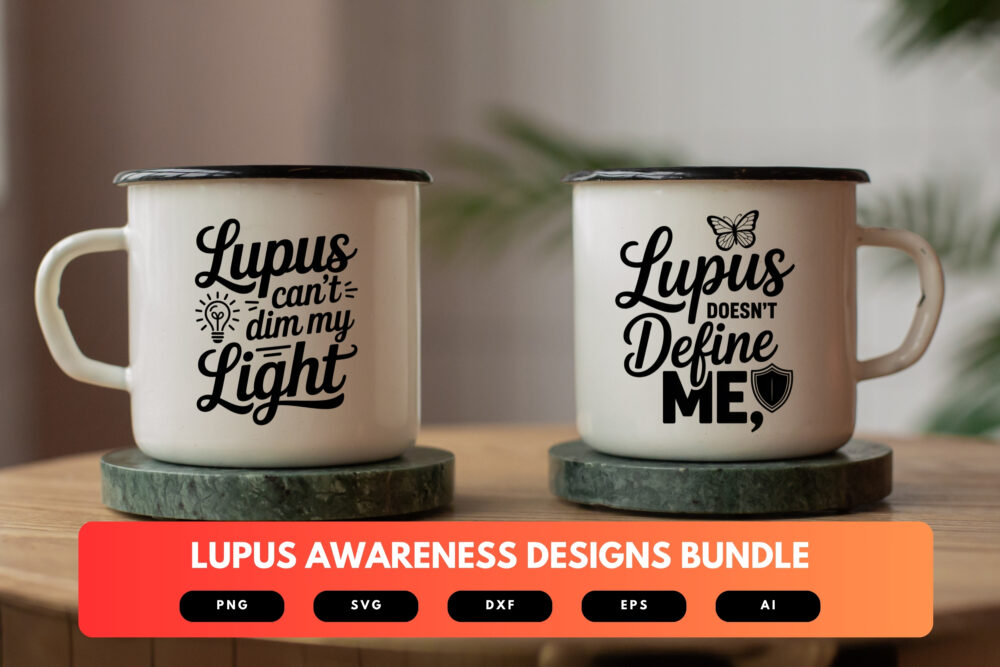 Lupus Awareness SVG Bundle | Purple Ribbon Clipart, Support Quotes , Cut Files for Cricut & Sublimation - Image 7
