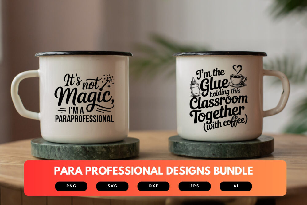 Para Professional SVG Bundle | School Staff Clipart, Teacher Aide Silhouette Cut Files for Cricut & Sublimation - Image 7