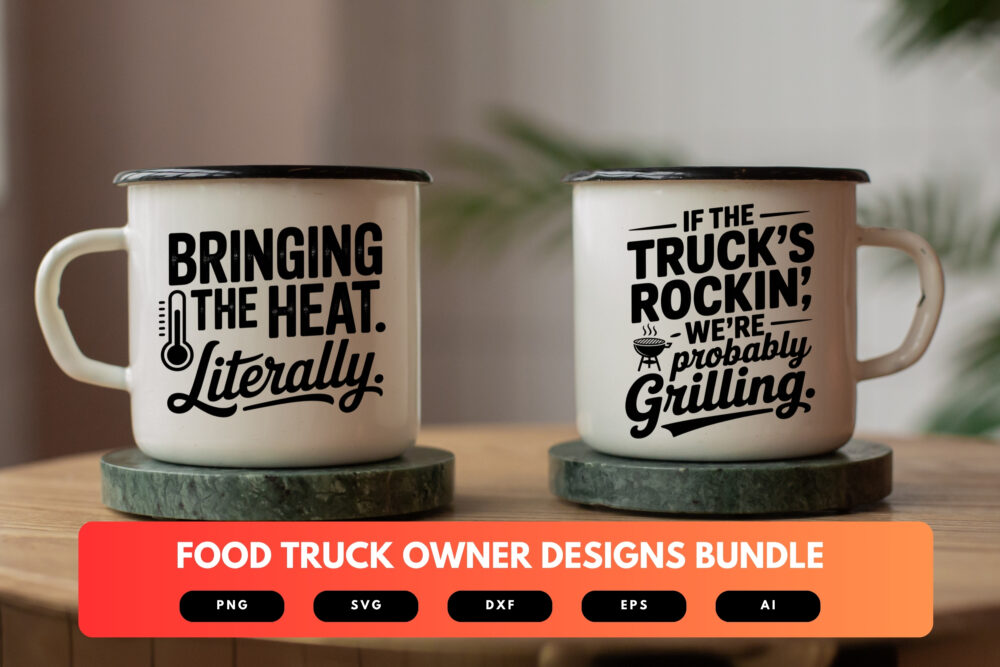 Food Truck SVG Bundle | Street Food Clipart, Mobile Kitchen Quote Cut Files for Cricut & Sublimation - Image 7