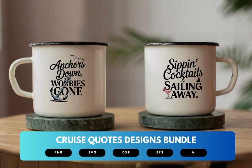 Cruise SVG Bundle | Funny Cruise Quote Clipart, Vacation Cut Files for Cricut & Sublimation - Image 6